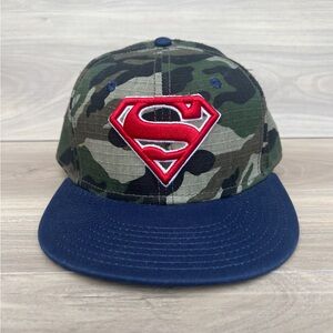 Camoflauge Camo Superman Logo Hat Cap DC Comics Mens Size L/XL